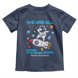 Autism Acceptance Toddler T Shirt We Are All Under The Same Stars TS10 Navy Print Your Wear