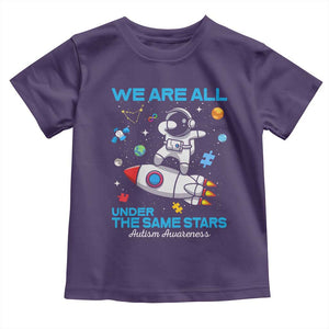Autism Acceptance Toddler T Shirt We Are All Under The Same Stars TS10 Purple Print Your Wear