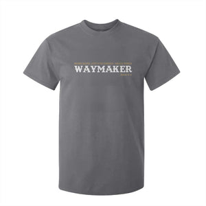 Christian Worship T Shirt For Kid Isaiah 42:16 Waymaker Promise Keeper Miracle Worker TS10 Charcoal Print Your Wear