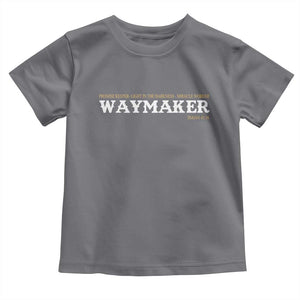Christian Worship Toddler T Shirt Isaiah 42:16 Waymaker Promise Keeper Miracle Worker TS10 Charcoal Print Your Wear