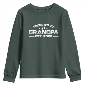 Grandpa Est 2026 Youth Sweatshirt Fathers Day Gifts TS10 Dark Forest Green Print Your Wear