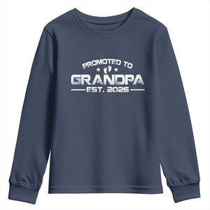 Grandpa Est 2026 Youth Sweatshirt Fathers Day Gifts TS10 Navy Print Your Wear