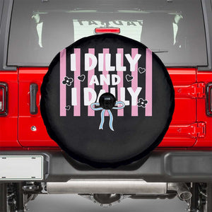 Dilly Dally Spare Tire Cover Trendy Viral Funny Girly TS10 Black Print Your Wear