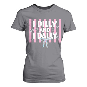 Dilly Dally T Shirt For Women Trendy Viral Funny Girly TS10 Charcoal Print Your Wear