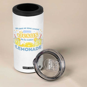 Life Gave Me Some Lemons 4 in 1 Can Cooler Tumbler Funny Lemonade Jesus Christian TS10 Print Your Wear
