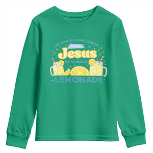 Life Gave Me Some Lemons Youth Sweatshirt Funny Lemonade Jesus Christian TS10 Irish Green Print Your Wear