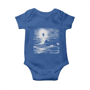 Christian Faith Baby Onesie Walk On Water Distressed Bible Verse TS10 Royal Blue Print Your Wear