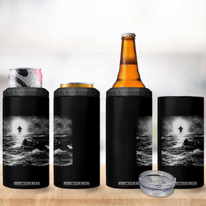 Christian Faith 4 in 1 Can Cooler Tumbler Walk On Water Distressed Bible Verse TS10 Print Your Wear