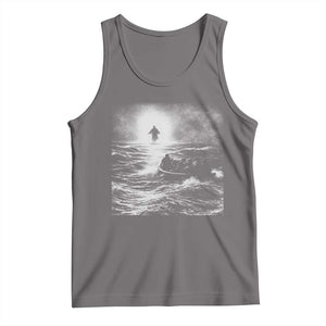 Christian Faith Tank Top Walk On Water Distressed Bible Verse TS10 Deep Heather Print Your Wear