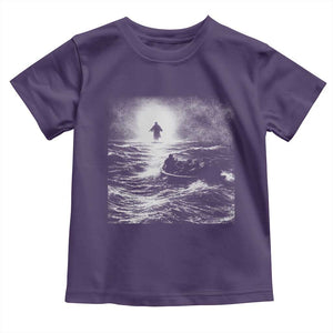 Christian Faith Toddler T Shirt Walk On Water Distressed Bible Verse TS10 Purple Print Your Wear