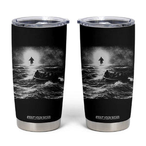 Christian Faith Tumbler Cup Walk On Water Distressed Bible Verse TS10 Black Print Your Wear