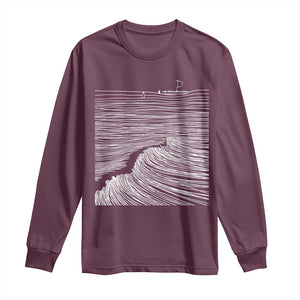Christian Faith Long Sleeve Shirt Walk On Water Boho Bible Verse TS10 Maroon Print Your Wear