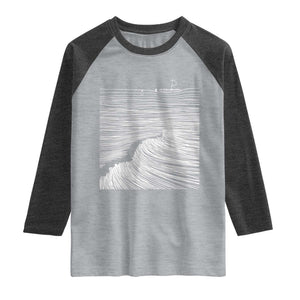 Christian Faith Raglan Shirt Walk On Water Boho Bible Verse TS10 Heather Gray Heather Charcoal Print Your Wear
