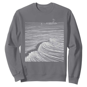 Christian Faith Sweatshirt Walk On Water Boho Bible Verse TS10 Charcoal Print Your Wear