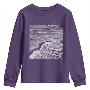 Christian Faith Youth Sweatshirt Walk On Water Boho Bible Verse TS10 Purple Print Your Wear