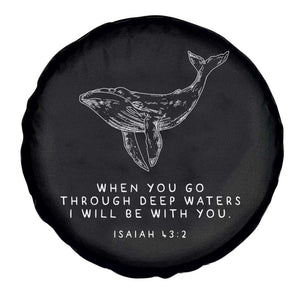 Christian Whale Shark Spare Tire Cover Isaiah 43 2 Bible Verse Faith Based TS10 Print Your Wear