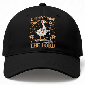 Funny Goose Christian Baseball Cap Off To Praise The Lord Bible Verse Trendy Church TS10 Print Your Wear