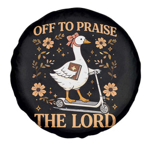 Funny Goose Christian Spare Tire Cover Off To Praise The Lord Bible Verse Trendy Church TS10 Print Your Wear