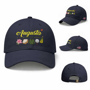 Augusta Georgia Golf Traditions Vintage Baseball Cap Pimento Cheese Southern Golfing Fan TS10 Baseball Cap Universal Fit Navy Print Your Wear