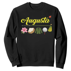Augusta Georgia Golf Traditions Vintage Sweatshirt Pimento Cheese Southern Golfing Fan TS10 Black Print Your Wear