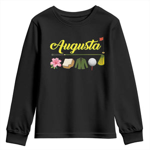 Augusta Georgia Golf Traditions Vintage Youth Sweatshirt Pimento Cheese Southern Golfing Fan TS10 Black Print Your Wear