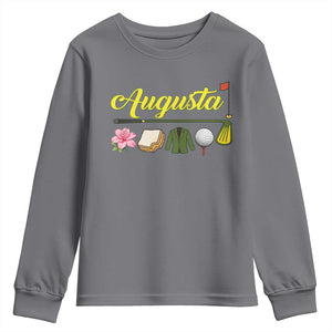 Augusta Georgia Golf Traditions Vintage Youth Sweatshirt Pimento Cheese Southern Golfing Fan TS10 Charcoal Print Your Wear