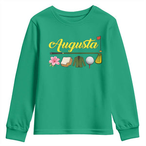Augusta Georgia Golf Traditions Vintage Youth Sweatshirt Pimento Cheese Southern Golfing Fan TS10 Irish Green Print Your Wear