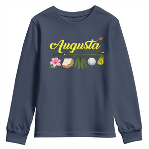 Augusta Georgia Golf Traditions Vintage Youth Sweatshirt Pimento Cheese Southern Golfing Fan TS10 Navy Print Your Wear