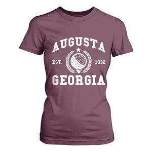 Generic Augusta Georgia T Shirt For Women Vintage Style Golf Pullover Golf Lover Gift TS10 Maroon Print Your Wear