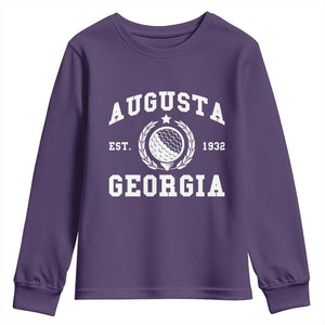 Generic Augusta Georgia Youth Sweatshirt Vintage Style Golf Pullover Golf Lover Gift TS10 Purple Print Your Wear