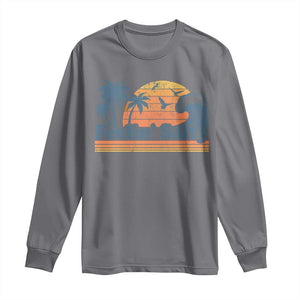 Funny Feelin Salty Long Sleeve Shirt Retro Beach Summer Vacation TS10 Charcoal Print Your Wear