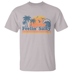 Funny Feelin Salty T Shirt Retro Beach Summer Vacation TS10 Ice Gray Print Your Wear
