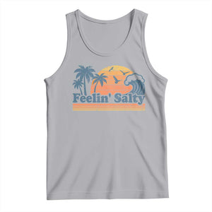 Funny Feelin Salty Tank Top Retro Beach Summer Vacation TS10 Athletic Heather Print Your Wear