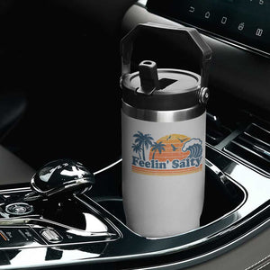 Funny Feelin Salty Flip Straw Tumbler Retro Beach Summer Vacation TS10 Print Your Wear