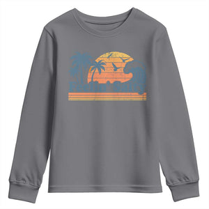 Funny Feelin Salty Youth Sweatshirt Retro Beach Summer Vacation TS10 Charcoal Print Your Wear