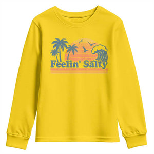 Funny Feelin Salty Youth Sweatshirt Retro Beach Summer Vacation TS10 Daisy Print Your Wear