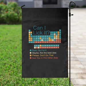 Can I Lick It Periodic Table Garden Flag Funny Chemistry Science Teacher Student TS10 Print Your Wear