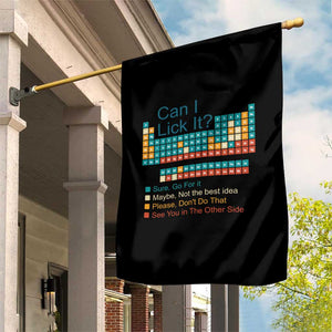 Can I Lick It Periodic Table Garden Flag Funny Chemistry Science Teacher Student TS10 Print Your Wear