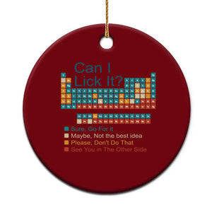 Can I Lick It Periodic Table Ceramic Ornament Funny Chemistry Science Teacher Student TS10 1pc Red Print Your Wear