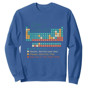 Can I Lick It Periodic Table Sweatshirt Funny Chemistry Science Teacher Student TS10 Royal Blue Print Your Wear