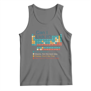 Can I Lick It Periodic Table Tank Top Funny Chemistry Science Teacher Student TS10 Black Heather Print Your Wear