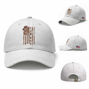 Retro Cowboy Baseball Cap USA Flag Texas Western Country Rodeo Southern