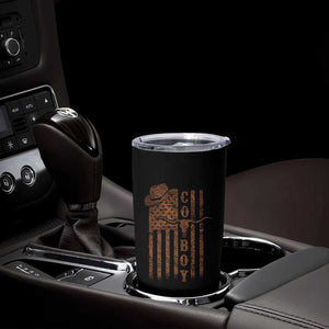Retro Cowboy Tumbler Cup USA Flag Texas Western Country Rodeo Southern