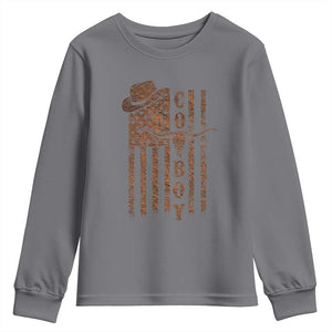 Retro Cowboy Youth Sweatshirt USA Flag Texas Western Country Rodeo Southern