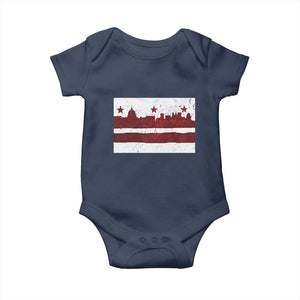 Washington DC Flag Baby Onesie TS10 Navy Print Your Wear