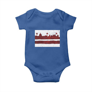 Washington DC Flag Baby Onesie TS10 Royal Blue Print Your Wear