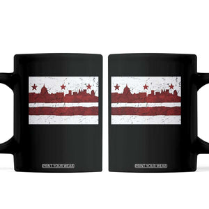 Washington DC Flag Coffee Mug TS10 Black Print Your Wear