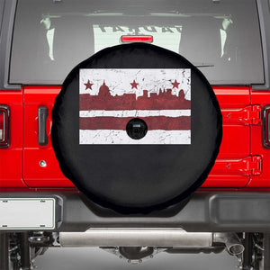 Washington DC Flag Spare Tire Cover TS10 Black Print Your Wear