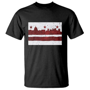 Washington DC Flag T Shirt TS10 Black Print Your Wear