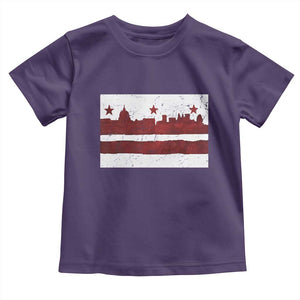 Washington DC Flag Toddler T Shirt TS10 Purple Print Your Wear